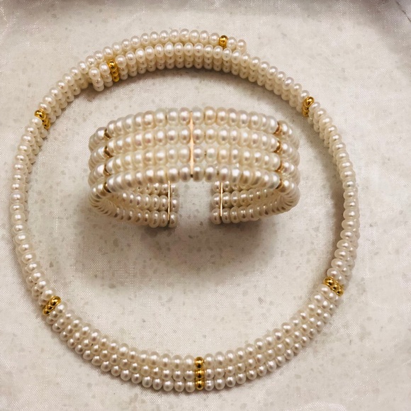 Pearl 14k necklace - Picture 1 of 5